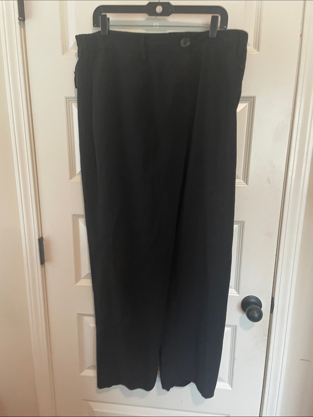 Classic Black High-Waist Straight Leg Pants